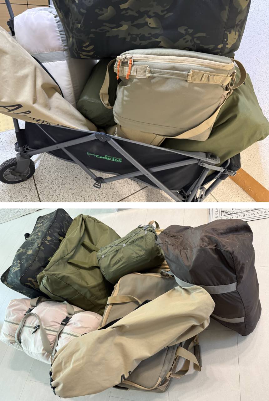 GV60 캠핑 수납을 위해 벤딕트 루프백 사용한 후기