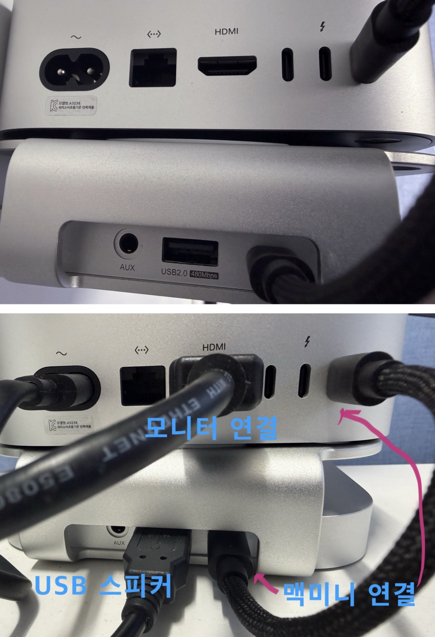 맥미니 M4 포트와 용량, 하기비스 도킹스테이션 하나로 해결