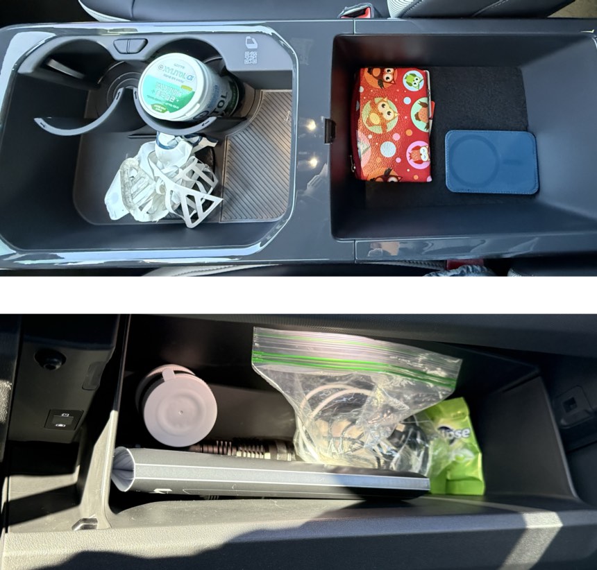 EV5 트렁크 수납공간, 캠핑짐 GV60과 비교