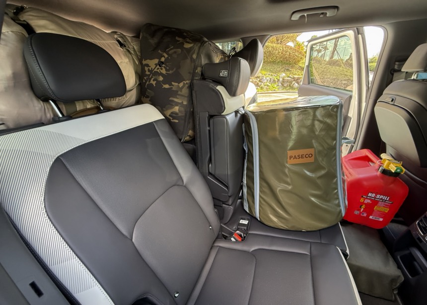 EV5 트렁크 수납공간, 캠핑짐 GV60과 비교