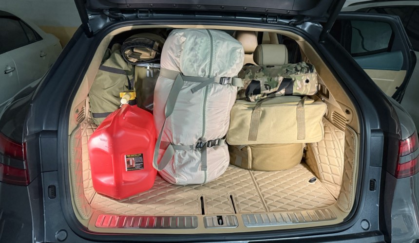 EV5 트렁크 수납공간, 캠핑짐 GV60과 비교