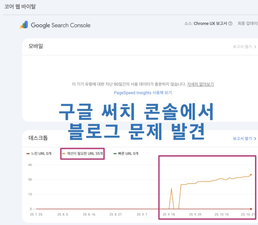 워드프레스 URL 개선 필요하다는 CLS 문제 발생 해결